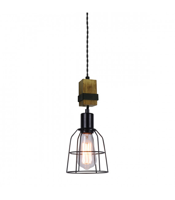 Industrie- und Retro-Pendelleuchte Ponte Black