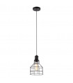 Industrial and retro suspension Synthia Black height 26 Cm