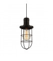 Industrial and retro pendant lamp Synthia Black in metal