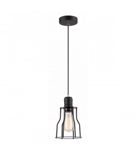 Industrie- und Retro-Pendelleuchte Moshi Black
