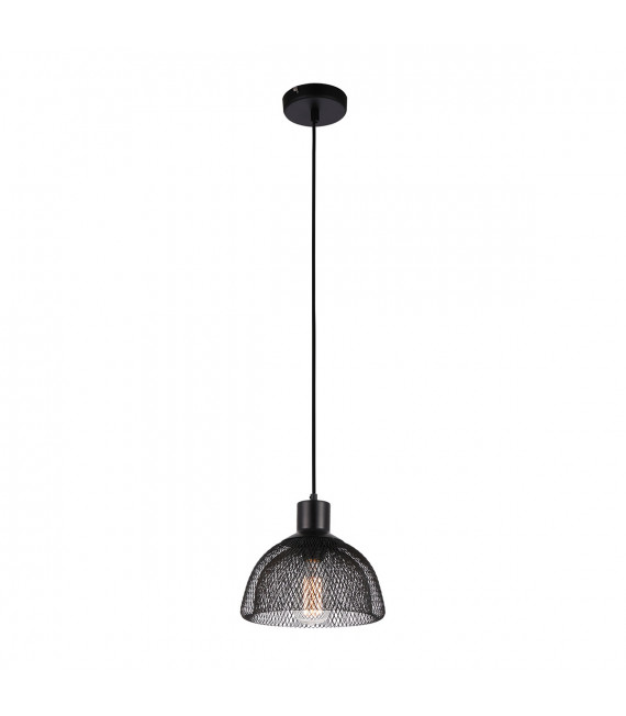 Suspension industrielle et rétro Julienne Noir 1 ampoule