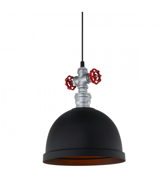 Industrial and retro suspension Mokka Black silver
