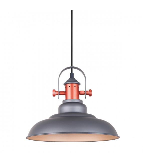 Industrie- und Retro-Pendelleuchte Temper Grey, Kupfer