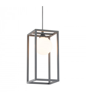 Lampada a sospensione industriale e retrò grigio margherita