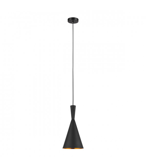 Industrie- und Retro-Pendelleuchte Pedro Black, Messing