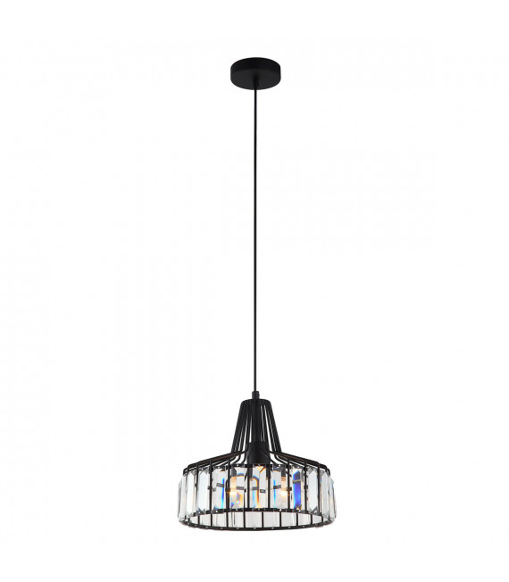 Lampada a sospensione industriale e retrò Manzo Black