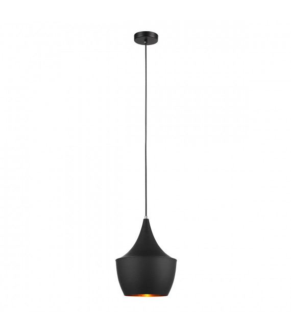 Industrie- und Retro-Pendelleuchte Pedro Black, Messing