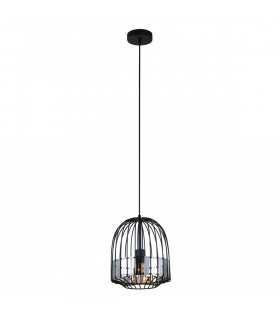 Lampada a sospensione industriale e retrò Aries Black