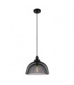 Suspension industrielle et rétro Julienne Noir en métal 1 ampoule