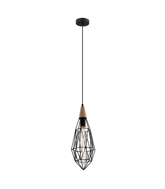 Industrie- und Retro-Pendelleuchte Maelle Black
