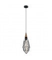 Industrial and retro suspension Maelle Black in metal