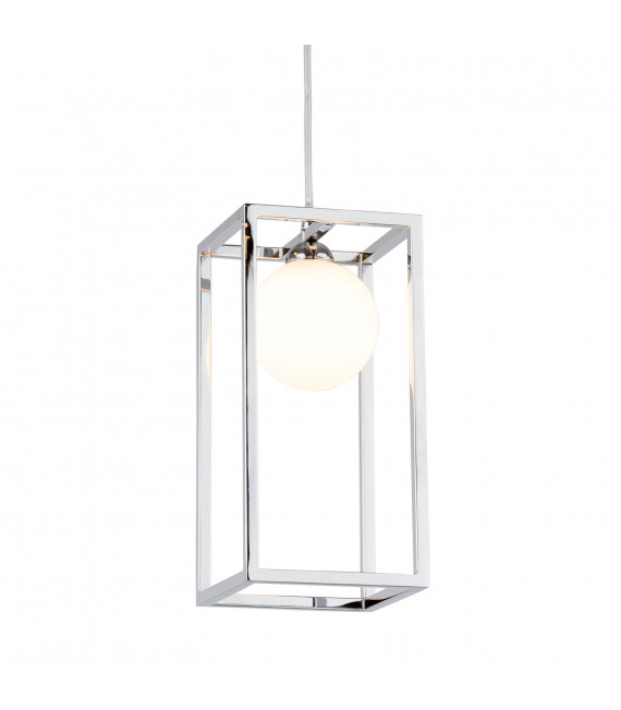 Lampada a sospensione industriale e retrò Daisy Chrome