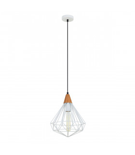 Industrial and retro pendant light Maelle White white