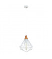 Industrial and retro pendant light Maelle White white