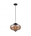 Industrial and retro hanging lamp Heart Black with shiny shade
