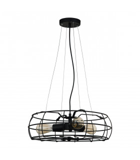 Lámpara colgante industrial y retro Rayo Negro