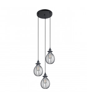 Industrie- und Retro-Pendelleuchte Lesto Black