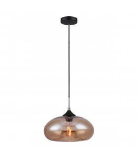 Suspension industrielle et rétro Valio Noir abat jour brillant