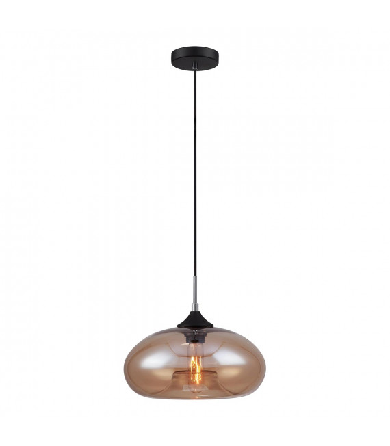 Lámpara colgante industrial y retro Valio Black