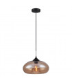 Suspension industrielle et rétro Valio Noir abat jour brillant