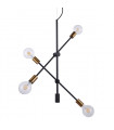 Edmond industrial and retro pendant lamp Matt black, gold