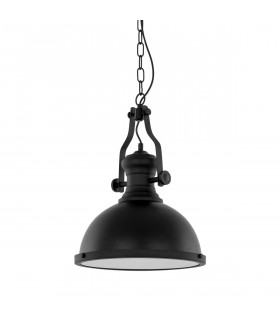 Industrie- und Retro-Pendelleuchte Maeva Black