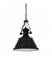 Industrial and retro pendant lamp Maeva Black 1 bulb