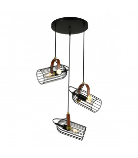 Lampada a sospensione industriale e retrò Antoin Black