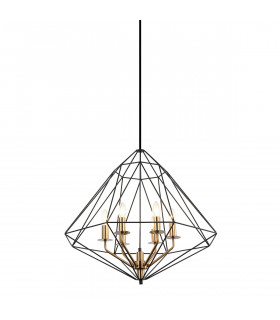 Industrie- und Retro-Pendelleuchte Maresmo Black, Gold