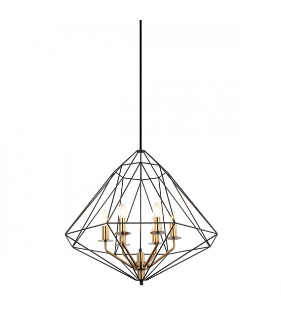 Lampada a sospensione industriale e retrò Maresmo Nera, oro