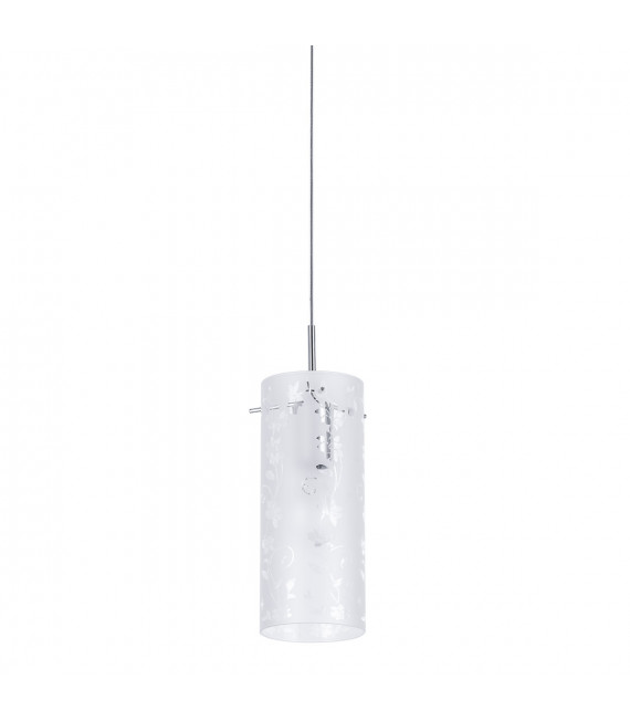 Modern pendant lamp Naolin Chrome, white 1 bulb