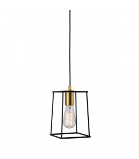 Moderne Pendelleuchte Alanis Matt schwarz, gold