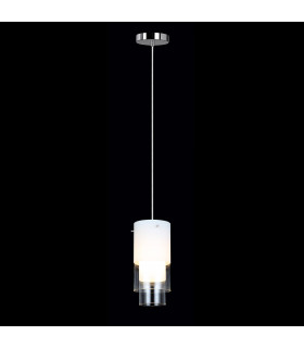 Suspension moderne Christo Chrome, blanc