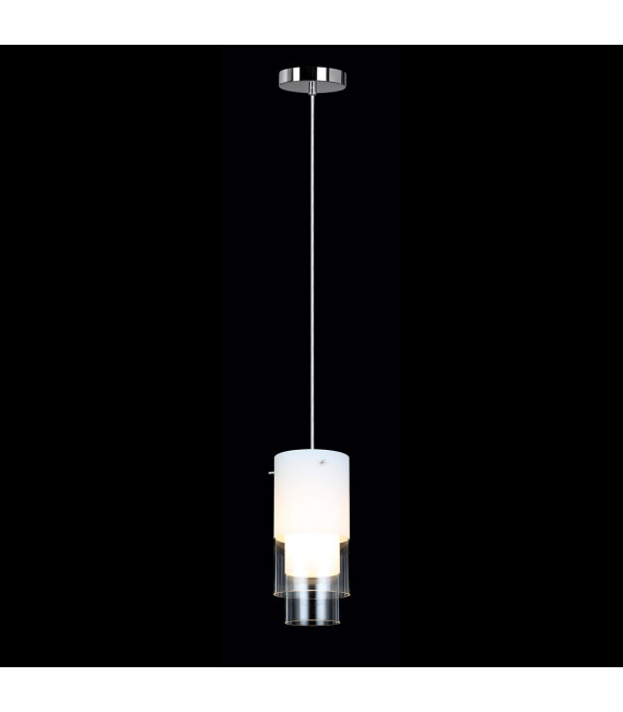 Lámpara colgante moderna Christo Chrome, blanco