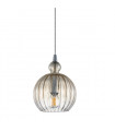 Suspension moderne Biron Chrome et cognac