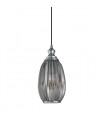 Suspension moderne Rodez Chrome et gris fumé