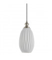 Suspension design Rodez Nickel satiné et transparent