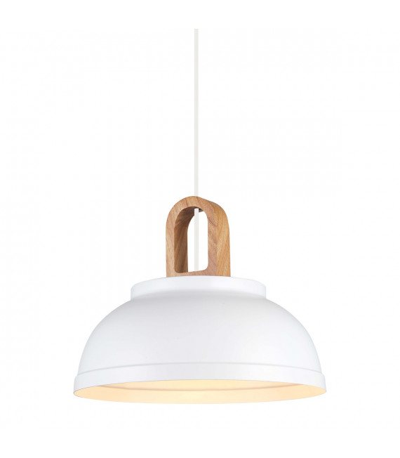 Danito white wooden modern hanging lamp