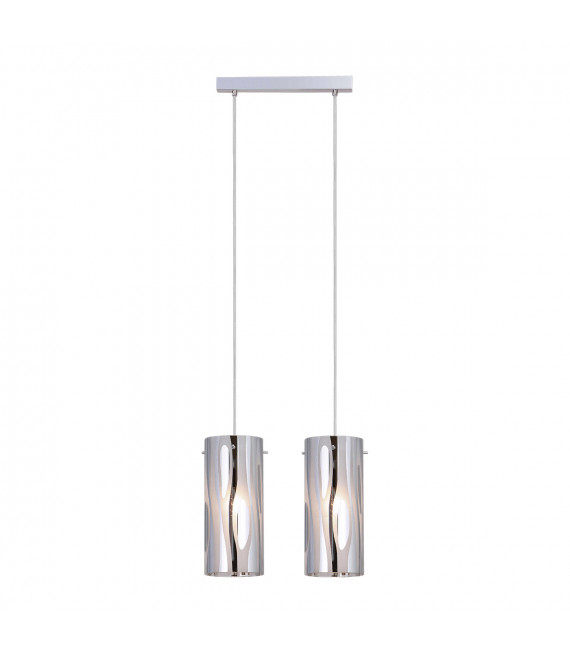 Modern pendant light Triplet Chrome 2 bulbs