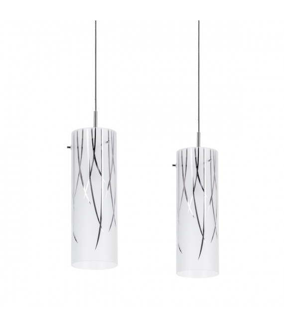 Suspension moderne Kosma Chrome 2 ampoules