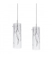 Kosma Chrome modern pendant lamp 2 bulbs