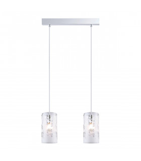 Modern suspension Sense Chrome in glass and metal