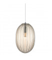Suspension moderne Parlo Chrome et cognac