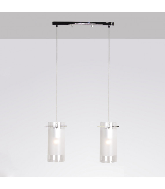 Modern Blend Chrome 2-Light Metal Pendant