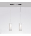 Suspension moderne Blend Chrome en métal 2 ampoules