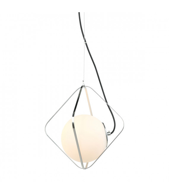 Lampada a sospensione moderna Canto Chrome, nera