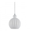 Suspension moderne Biron Chrome et transparent