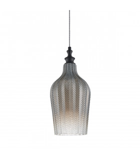 Suspension moderne Sabres Noir mat et gris fimé