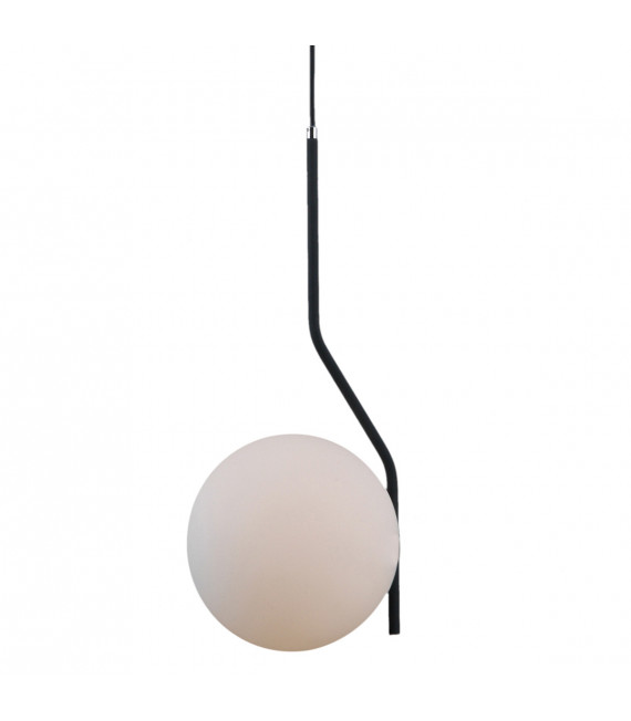 Modern hanging lamp Carimi satin black in glass