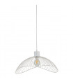 Suspension moderne Nunez Noir mat, abat jour blanc
